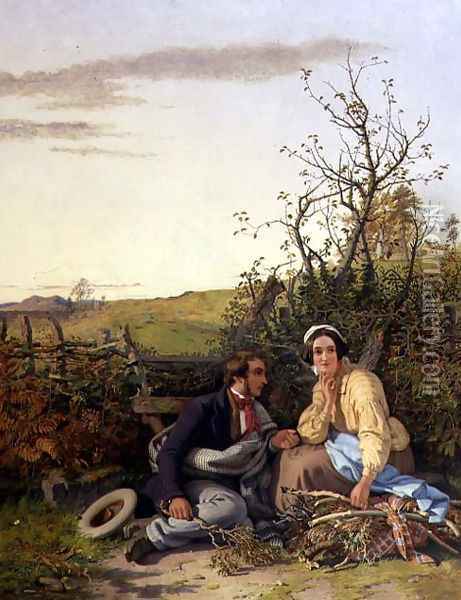The Course of True Love Never Did Run Smooth, 1854 Oil Painting - Jacob Thompson