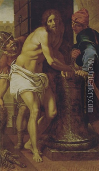 Cristo Alla Colonna Oil Painting - Fabrizio Boschi