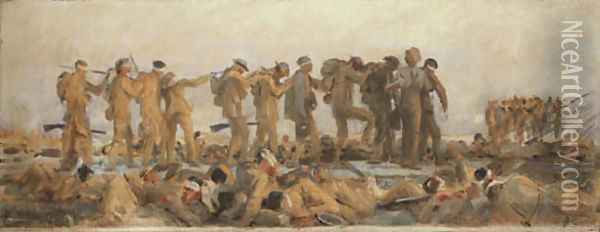 Gassed, an oil study Oil Painting - John Singer Sargent