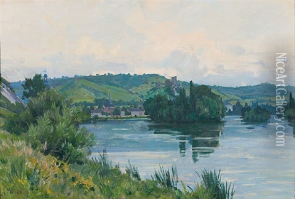 Landschaft An Der Loire Oil Painting - Jacques Odier