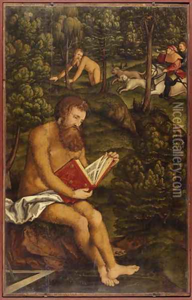 St. Onipherus, 1520 Oil Painting - Hans Leonhard Schaufelein