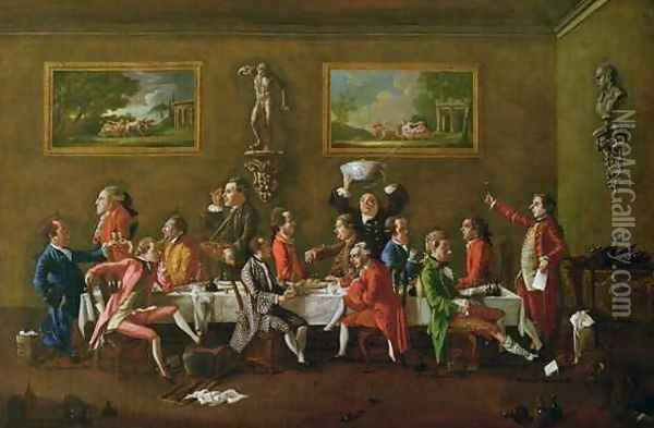 A Punch Party, 1760 Oil Painting - Thomas Patch