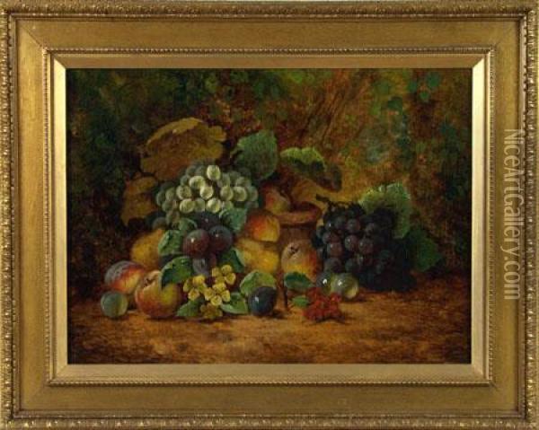 Still Life With Fruit And Flowers Oil Painting - J. Clays