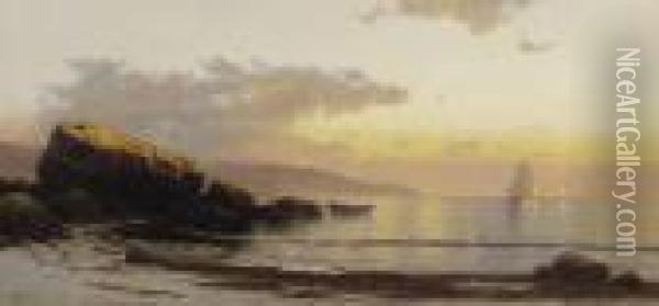 Sunset Coast Oil Painting - Alfred Thompson Bricher