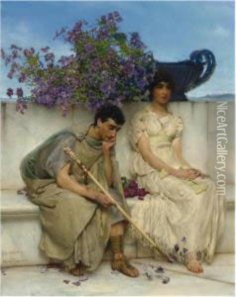 An Eloquent Silence Oil Painting - Sir Lawrence Alma-Tadema