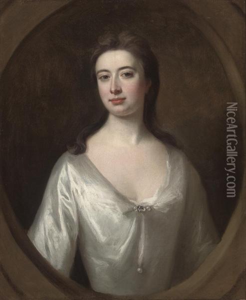 Portrait Of A Lady, Traditionally Identified As Mary Campbell Of Mamore Oil Painting - William Aikman