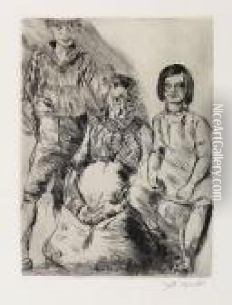 Grosmutter Mit Enkelkindern Oil Painting - Lovis (Franz Heinrich Louis) Corinth
