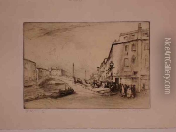 Venise: Ponte Del Guglie Oil Painting - Edgar Chahine