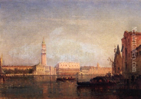 Venedig Im Abendrot Oil Painting - Charles Clement Calderon