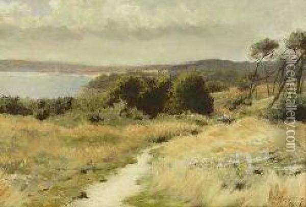 West Cliff Looking Towards Entrance To Poole Harbour Oil Painting - James Hayllar
