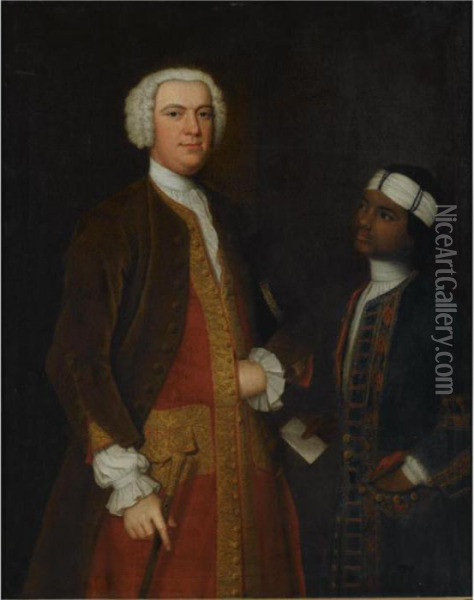 Portrait Of A West Indian Governor, Captain Alexander Thomas Oil Painting - Joseph Highmore