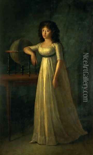 Donna Joaquina Tellez Giron Oil Painting - Augustin Esteve