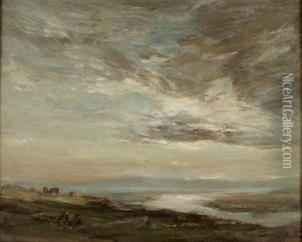 Sunlit Estuary Oil Painting - James Lawton Wingate