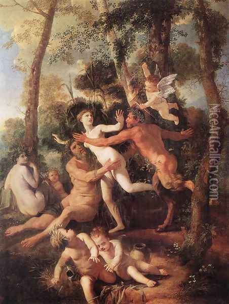 Pan and Syrinx 1637-38 Oil Painting - Nicolas Poussin