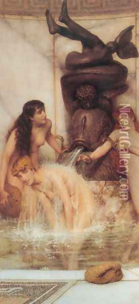 Strigils and Sponges Oil Painting - Sir Lawrence Alma-Tadema