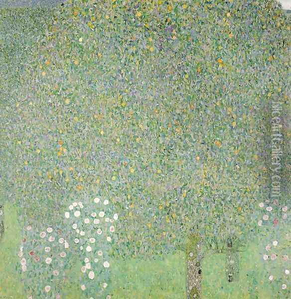 Roses Under the Trees 1905 Oil Painting - Gustav Klimt
