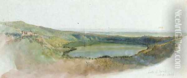 Lake of Nemi Oil Painting - Hugh William Williams
