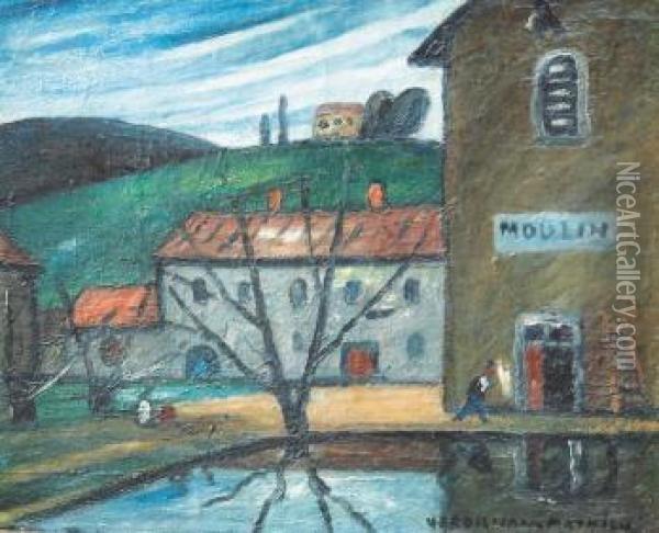 Le Moulin Oil Painting - Louis-Mathieu Verdilhan