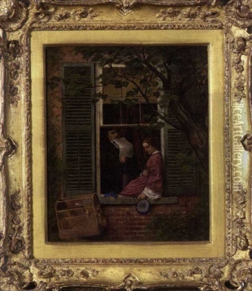 The Music Lesson Oil Painting - William John Hennessy