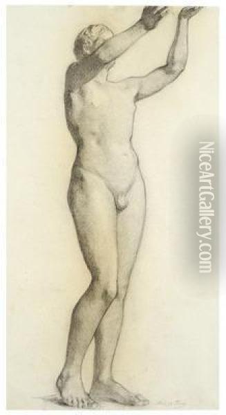 Stehender Mannerakt Oil Painting - Augusto Giacometti