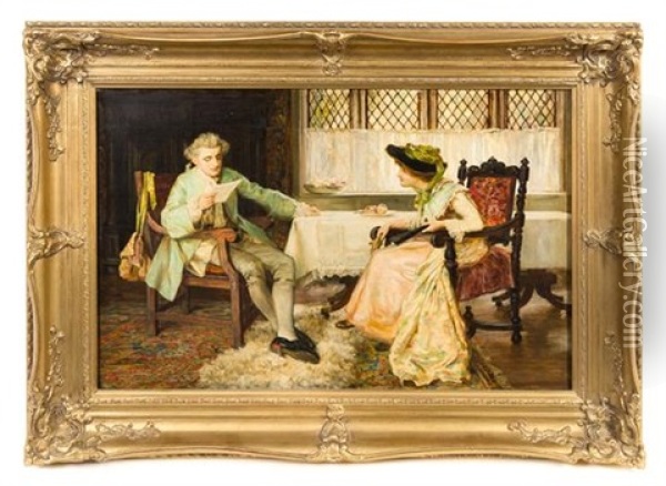 The Reference Oil Painting - Francis Sydney Muschamp
