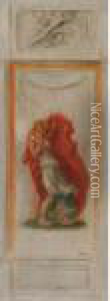 Un De Deux Panneaux Pour L'oedipe: Jocasta Oil Painting - Pierre Auguste Renoir