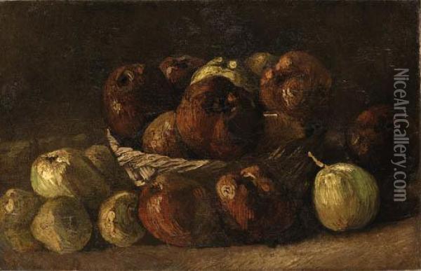 Still Life, Basket With Apples
Oil On Canvas Oil Painting - Vincent Van Gogh