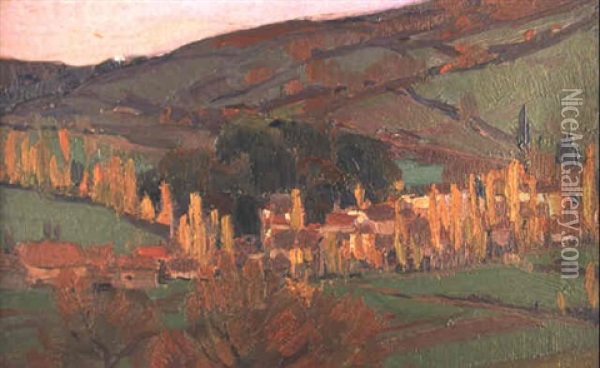 Automne, France Oil Painting - Clarence Alphonse Gagnon
