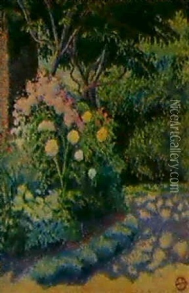 Le Sentier Du Jardin Oil Painting - Lucien Pissarro