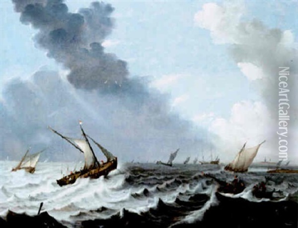 Marine Oil Painting - Cornelis Mahu