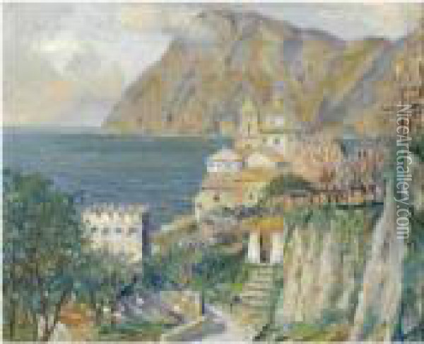 Capri Oil Painting - Edward Alfred Cucuel