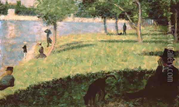La Grande Jatte (Study) 1 Oil Painting - Georges Seurat
