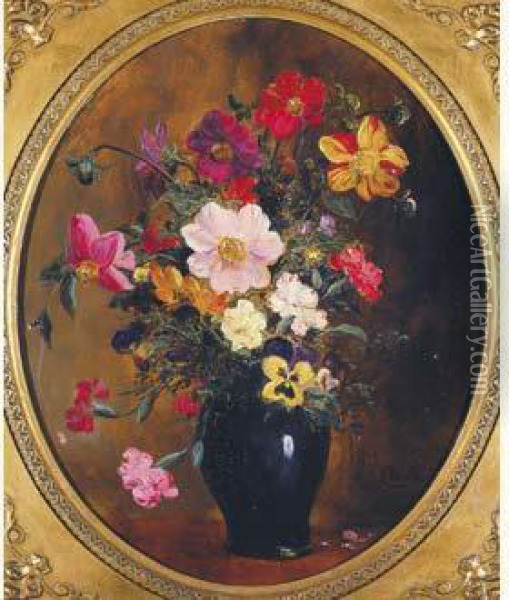 Stilleven Met Bloemen Oil Painting - Robert Mols