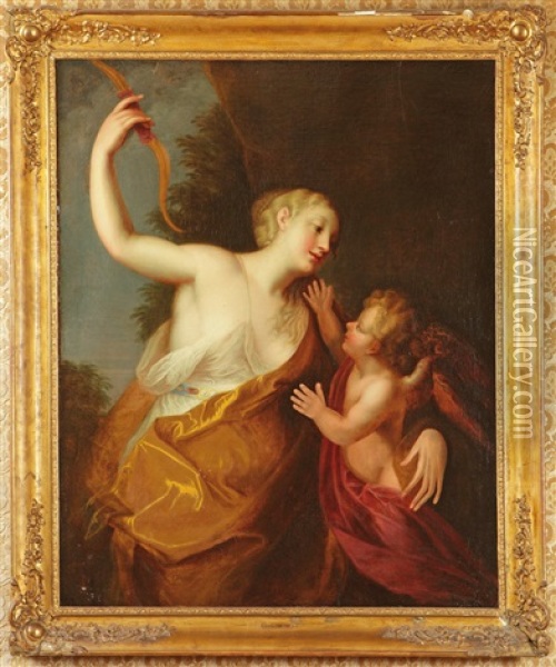 Venus Et L'amour Oil Painting - Matthaeus (Arent) Terwesten