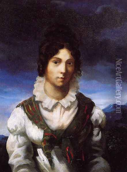 Portrait of a Young Woman (probably Alexandrine-Modeste Caruel) Oil Painting - Theodore Gericault