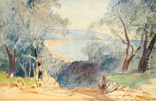 Diano, South Of France Oil Painting - Edward Lear