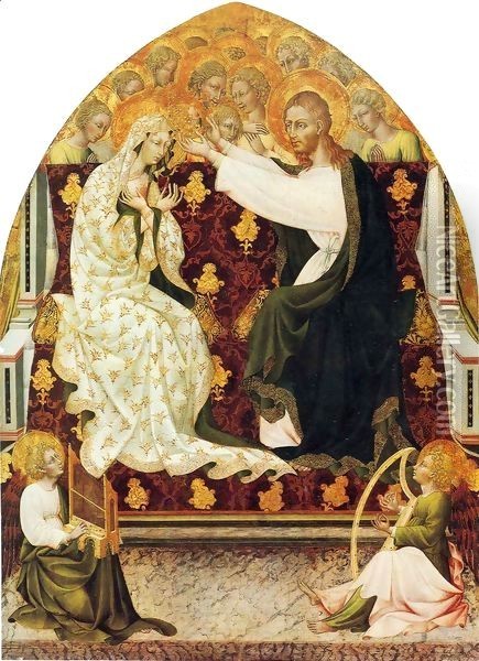 Coronation of the Virgin Oil Painting - Giovanni di Paolo