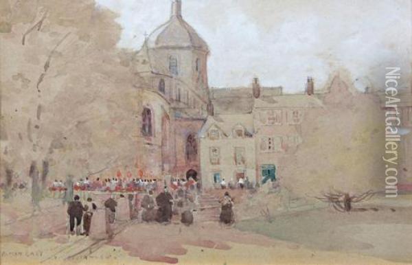 Coutances Oil Painting - Sir Alfred East