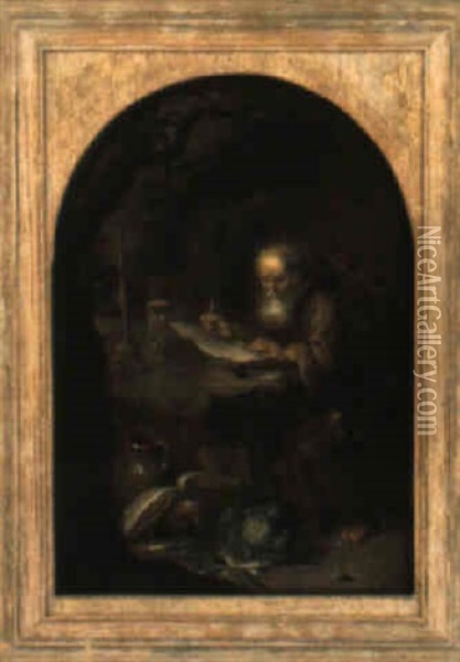 Eremiten Hieronymus Oil Painting - Pieter Cornelisz van Slingeland