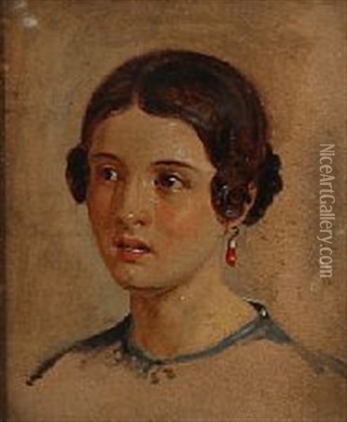 Italian Woman Oil Painting - Wilhelm Nicolai Marstrand