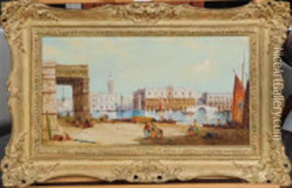 Venice (pair) Oil Painting - William Meadows