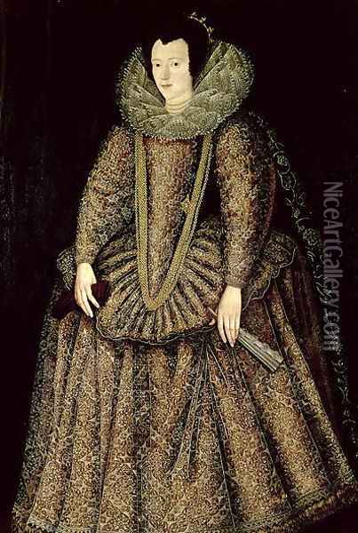 Portrait of a Lady in Elizabethan Dress Oil Painting - John de, the Elder Critz