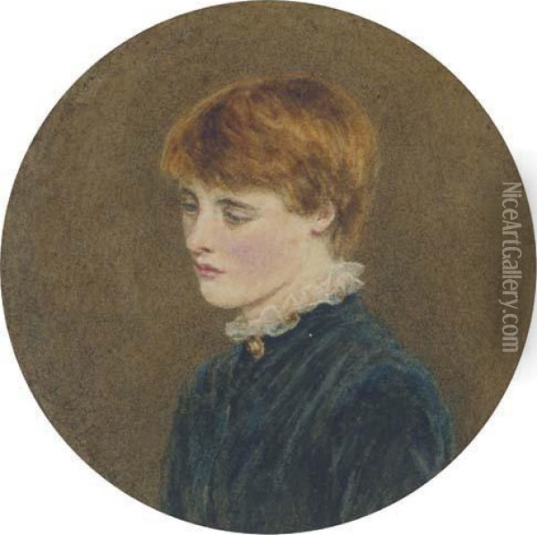 Portrait Of A Young Man Oil Painting - Helen Mary Elizabeth Allingham