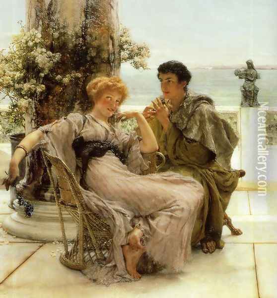 Courtship The Proposal Oil Painting - Sir Lawrence Alma-Tadema