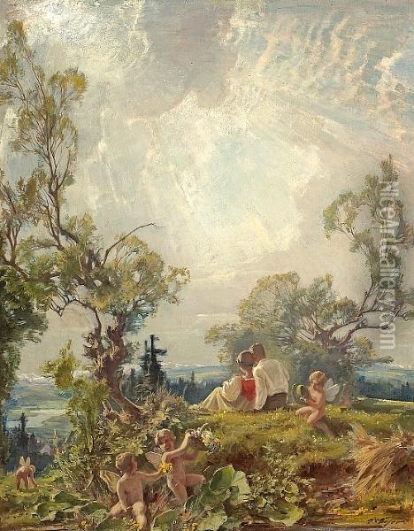 The Fairy Glade Oil Painting - Gustav Eyer