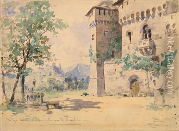 Bozzetto Di Scena: Castello Di Svarten Oil Painting - Paolo Sala