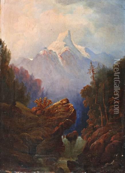 Berglandschap Oil Painting - Sentz