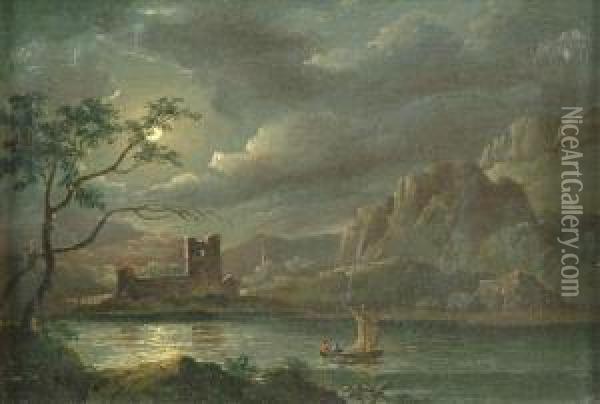 Moonlight Landscape Oil Painting - Abraham Pether
