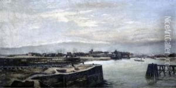 Sunderland Harbour Oil Painting - John Smith