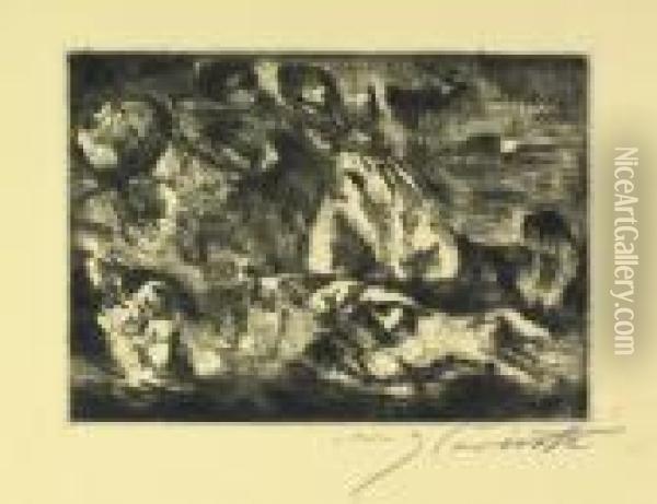 Dantebarke Nach Delacroix Oil Painting - Lovis (Franz Heinrich Louis) Corinth